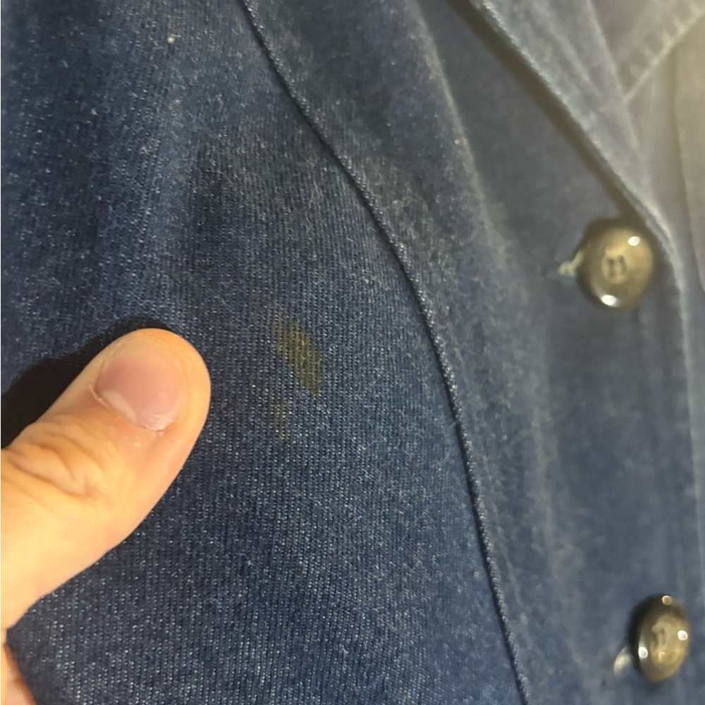 Vintage Stylish Dark Blue Jean Jacket - Picture 4 of 10
